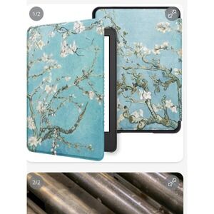 WALNEW Kindle Case 6inch kindle 11th Gen 2024 Tree Flowers Smart Auto Sleep Wake